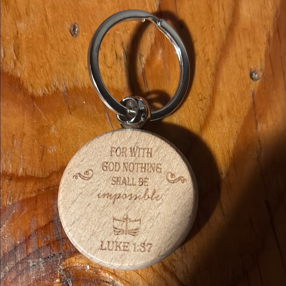 Inspirational Wooden Keychain